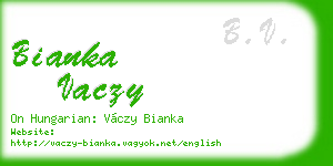 bianka vaczy business card
