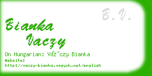 bianka vaczy business card